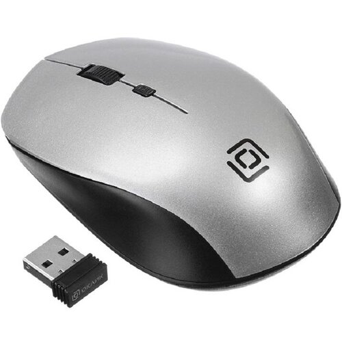 Мышь компьютерная Oklick 565MW glossy чсеребр опт 1600dpi беспр USB 3but 69800₽