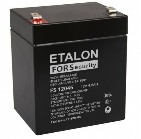 Аккумулятор FS 12В 4,5Ач | код 100-12/045S | Etalon battery (5шт. в упак.)