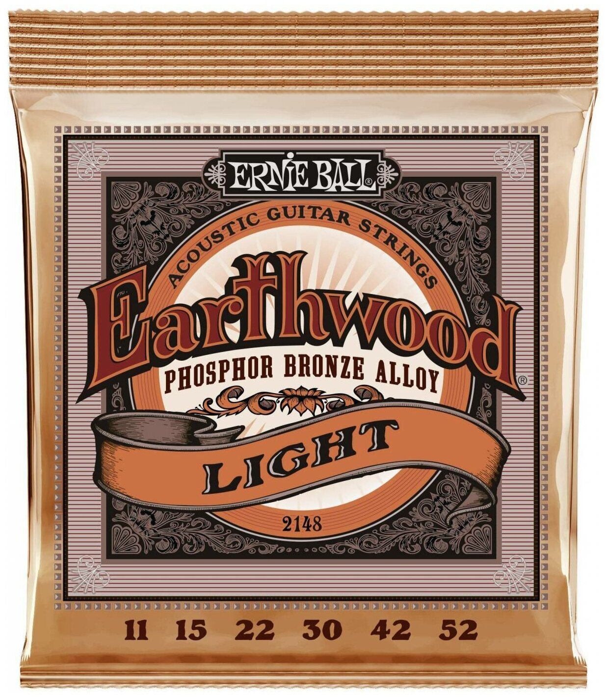 Струны для акустической гитары 11-52 ERNIE BALL P02148 Earthwood Phosphor Bronze Light