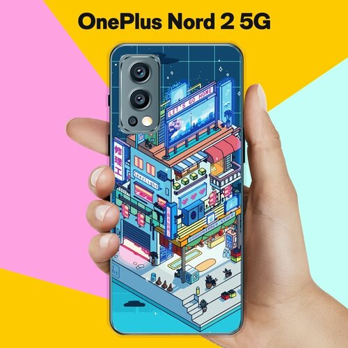 Силиконовый чехол на OnePlus Nord 2 5G 8bit / для ВанПлас Норд 2 5 Джи силиконовый чехол на oneplus nord 2 5g смайлы для ванплас норд 2 5 джи