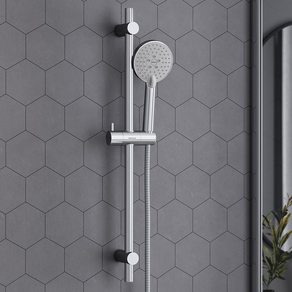 Душевой комплект DamixaAurora, цвет хром, ручной душ, смеситель