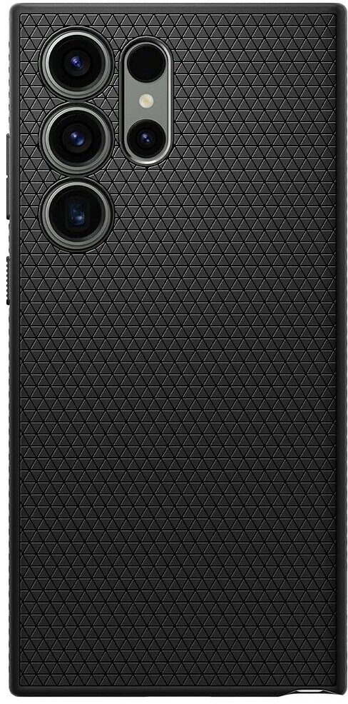 Чехол Spigen Luquid Air Matte Black для Samsung Galaxy S23 Ultra, матовый чёрный