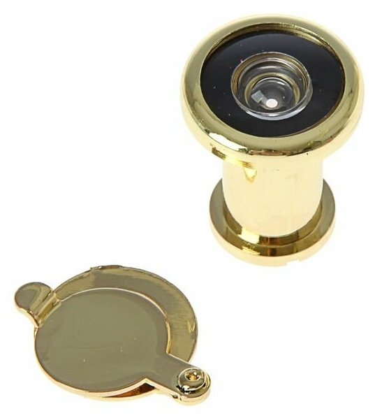 Глазок дверной для дверей 25-42 мм аллюр ГД-1 БШт, диаметр 14мм, цвет золото