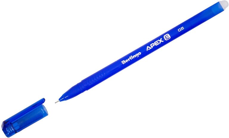 Ручка гелевая стираемая Berlingo Apex E, синяя, 0,5мм, трехгранная