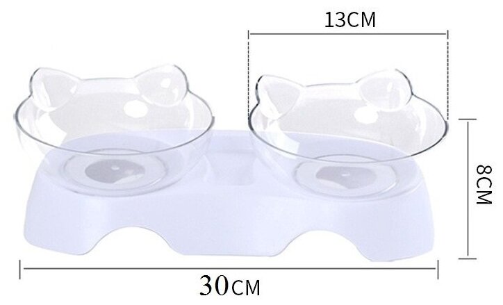 Миска двойная для кошек и собак на подставке со съемными чашами - фотография № 7