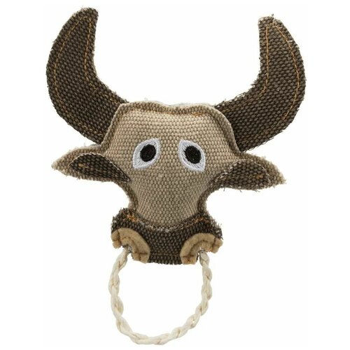 фото Игрушка бык с веревочным кольцом, 16 см, trixie (45627)
