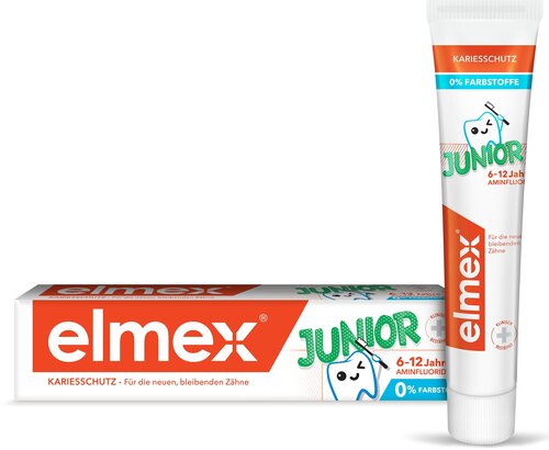 Зубная паста Elmex Юниор для детей от 6 до 12 лет, 75 мл, оранжевый