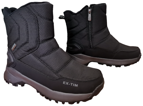 Ботинки EX-TIM, зимние, полнота 7, грязеотталкивающая пропитка, нескользящая подошва, размер 42, черный