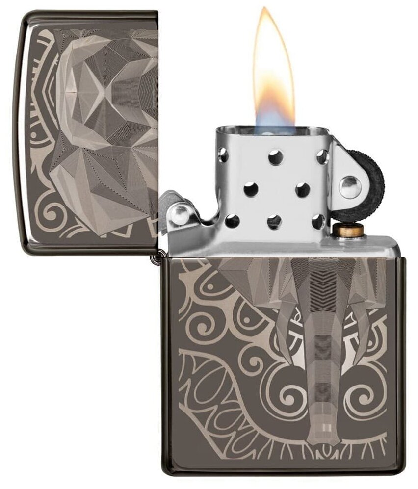 Зажигалка ZIPPO 49074 Elephant Fancy Fill Design - фотография № 2