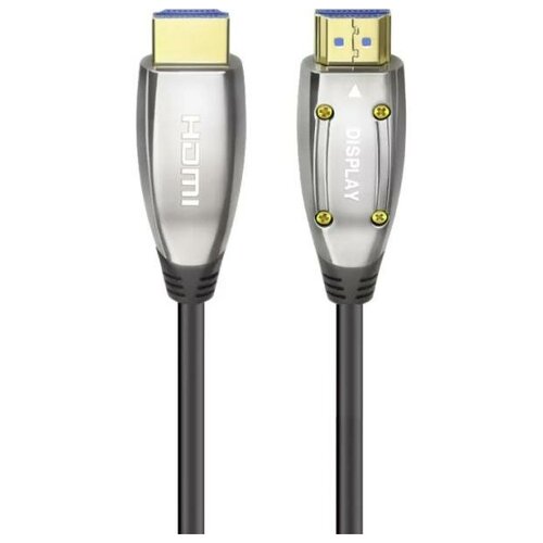 Кабель HDMI 40м VCOM Telecom TCG2120-40M круглый черный серебрянный