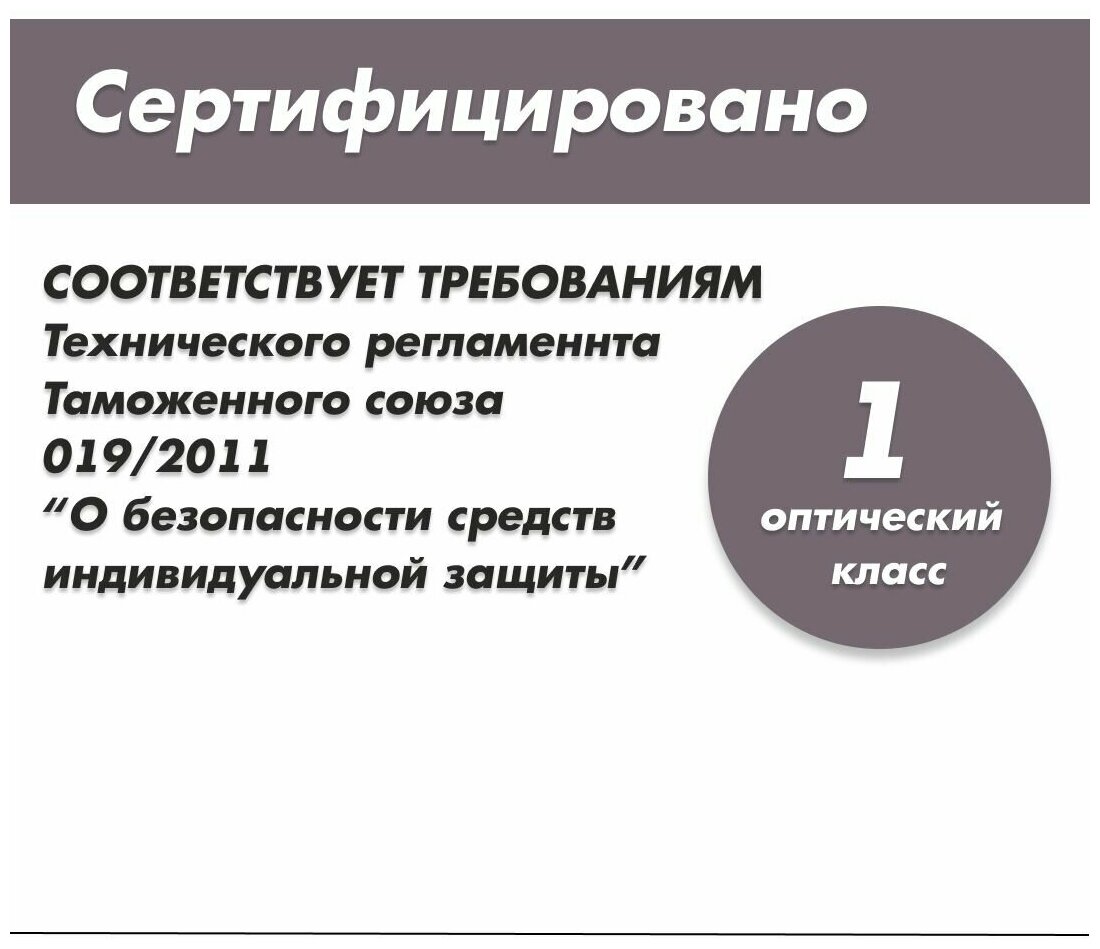 Очки защитные РОСОМЗ RZ-15 START темно-серые, солнцезащитные очки