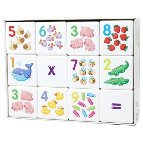 Кубики 12 шт «Кубики для умников. Арифметика» кубики развивающие кубики для умников арифметика 12 штук 1 набор