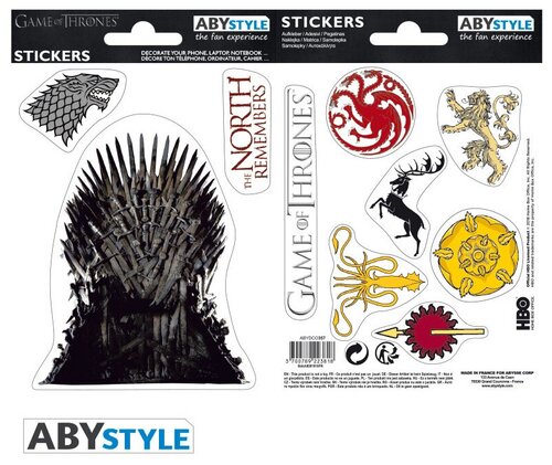 ABYstyle набор наклеек Game of Thrones (ABYDCO357) многоцветный 10 шт. 1 шт.