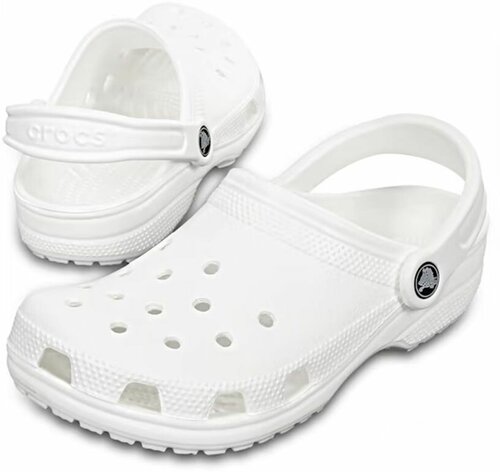 Шлепанцы Crocs, размер 38.5, белый