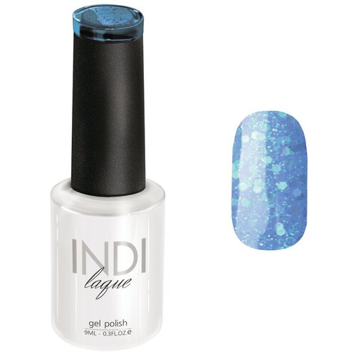 Runail Гель-лак INDI laque с крупными блестками, 9 мл, 3576 vogue nails гель лак с блестками 085 на прозрачной подложке с голубыми серебристыми и голографическими блестками разной величины по