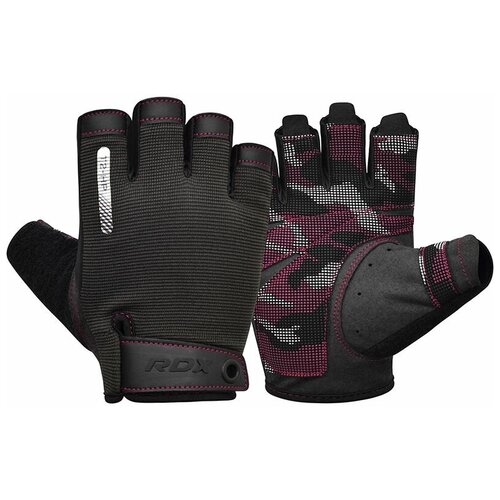 Перчатки фитнес и бодибилдинг RDX T2 WEIGHTLIFTING GLOVES , размер L, розовый