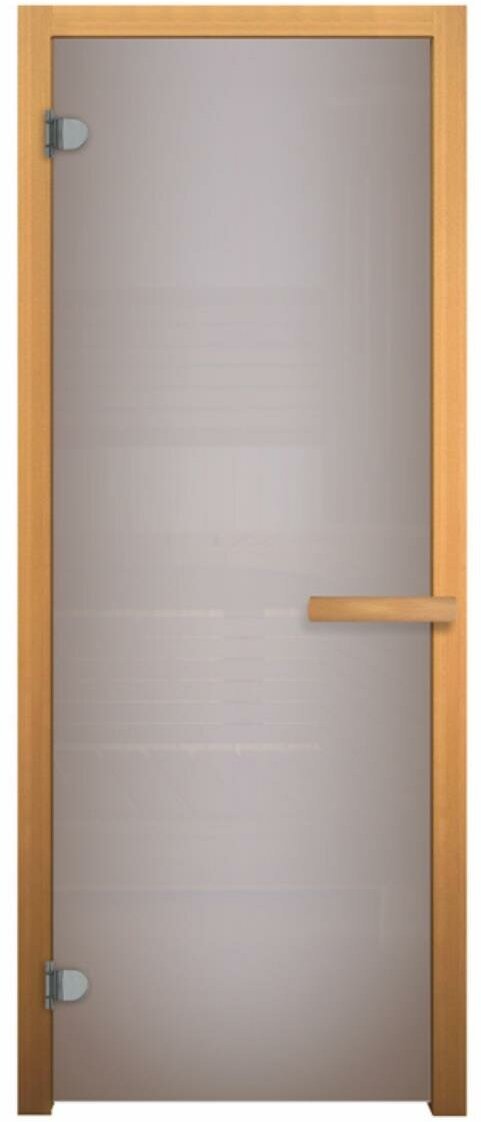 Дверь стекло Сатин Матовая 190х70 (6мм, 2 петли 716 GB) (осина)
