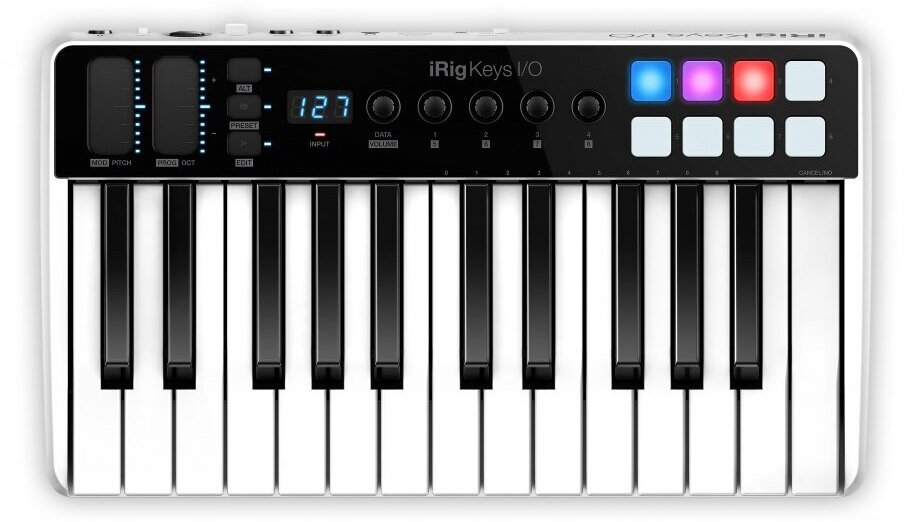 IK MULTIMEDIA iRig Keys I/O 25 Продакшн-станция для iOS, Mac и PC, встроенный аудиоинтерфейс, 8 динамических пэдов, 25 клавиш