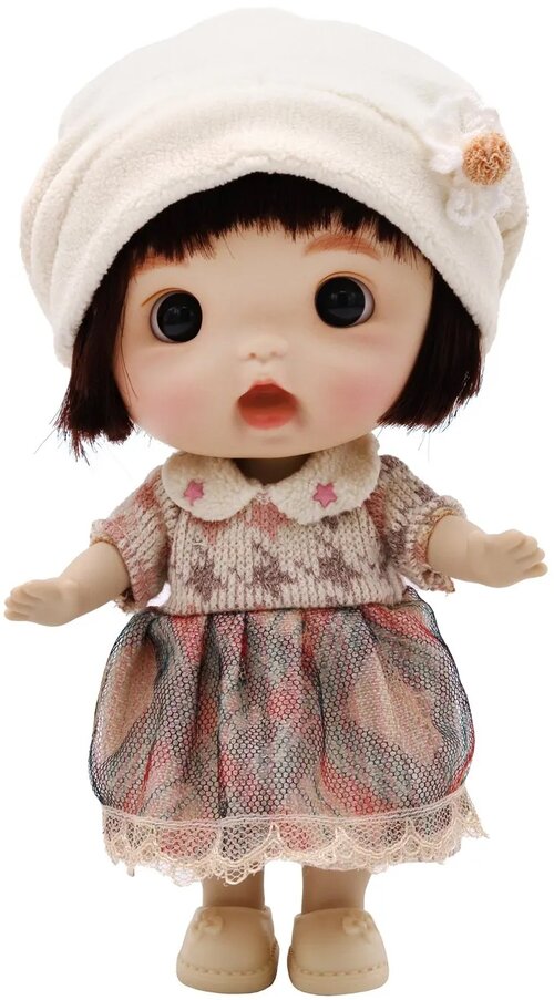 Кукла Funky Toys Baby Cute 18 см, FT0689328 белый/розовый