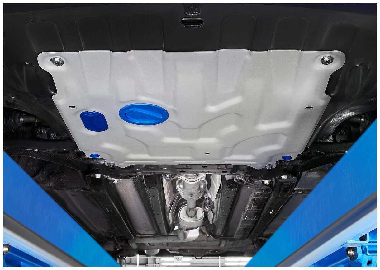 Защита картера и КПП Rival Hyundai Solaris, алюминий 4 мм - фото №6