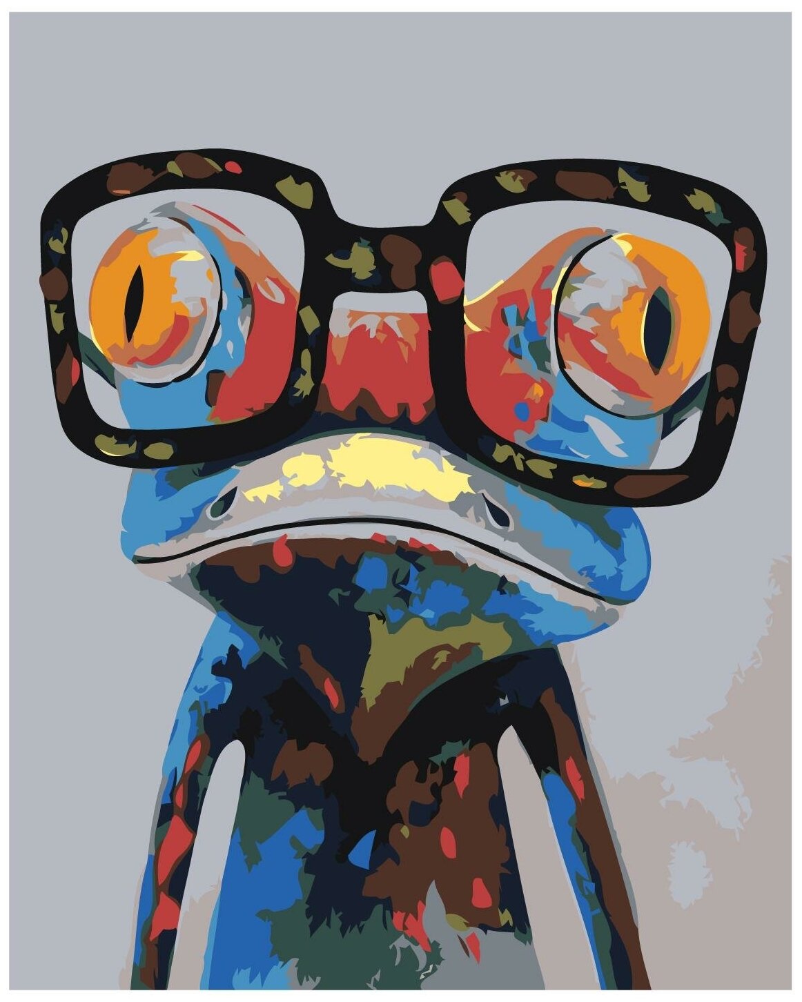 Умный лягушонок Раскраска картина по номерам на холсте