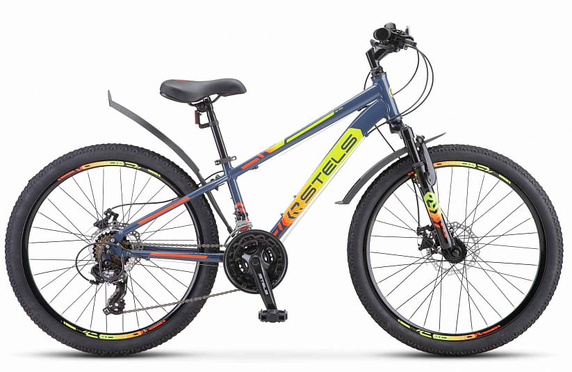 Велосипед STELS Navigator-400 MD 24" F010 12" Серый/салатовый/красный