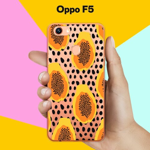 Силиконовый чехол на Oppo F5 Оранжевый узор / для Оппо Ф5 силиконовый чехол на oppo f5 узор нло для оппо ф5