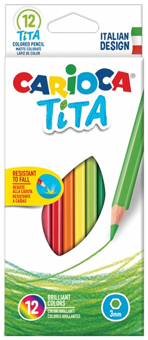 Carioca Карандаши цветные Tita 12 цветов, 42793 разноцветный