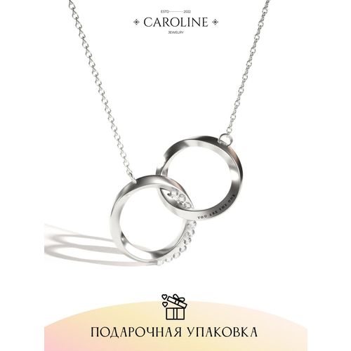 Колье Caroline Jewelry, длина 45 см, серебряный колье caroline jewelry длина 70 см серебряный