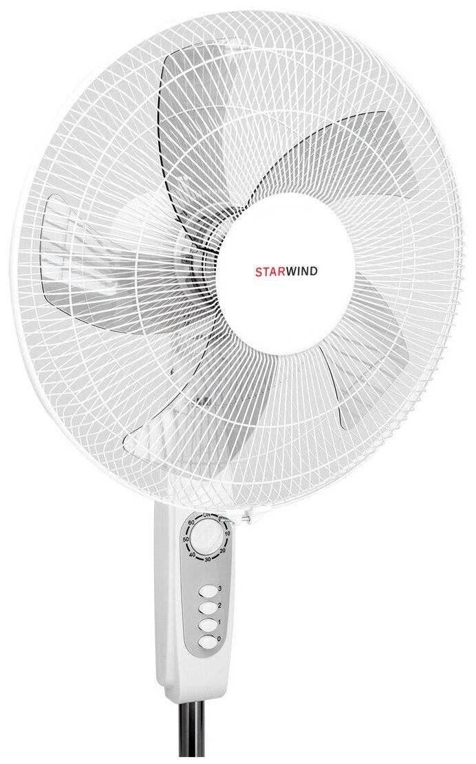 Вентилятор напольный Starwind SAF1251 белый пластик/металл - фото №2