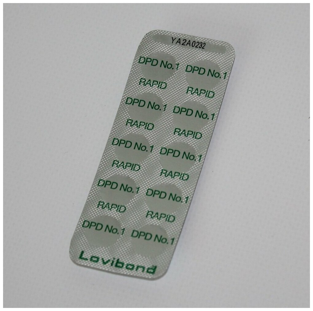 Тестерные таблетки DPD-1 (свободный хлор) для ручного тестера (10 таблеток) Lovibond. Химия для бассейна - фотография № 3