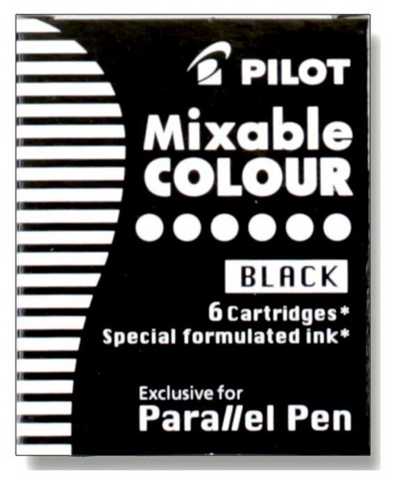 Чернильный картридж Pilot Parallel Pen черный (6 штук в уп) 1006829