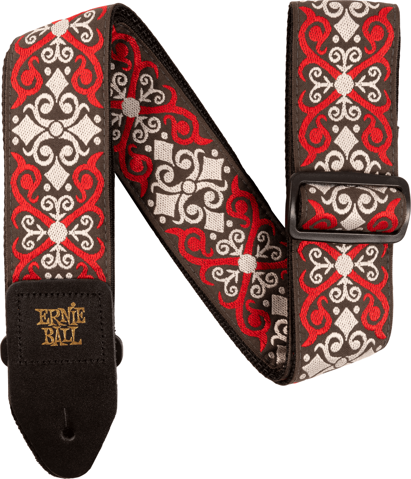 Ernie Ball 4695 Ремень для гитары с кожаными концами Серия CLASSIC JACQUARD STRAPS Материал: жа