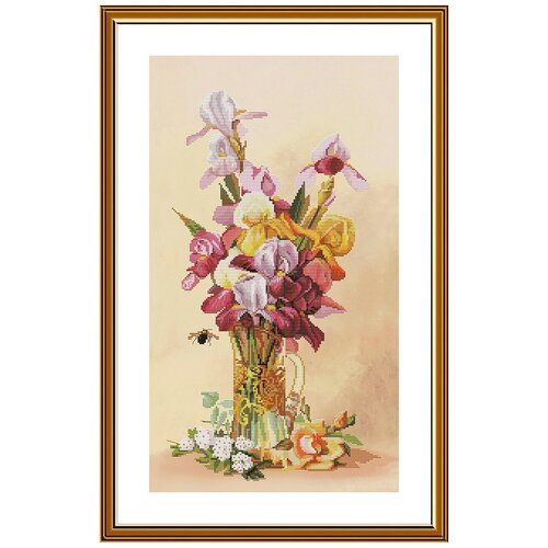 фото Набор для вышивания нова слобода "радужные ирисы", 48,4*32,8 см nova sloboda