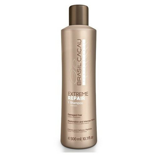 Cadiveu шампунь Brasil Cacau Extreme Repair, 300 мл кондиционер ослепительный блеск beauty hair dazzling shine conditioner 300 мл