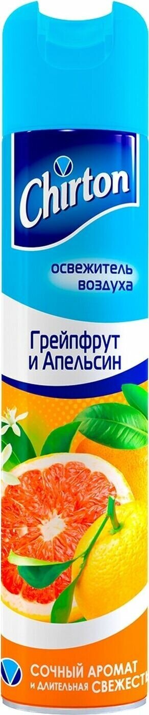 Освежитель воздуха Chirton "Грейпфрут и Апельсин" для дома, туалета и ванны, 300 мл