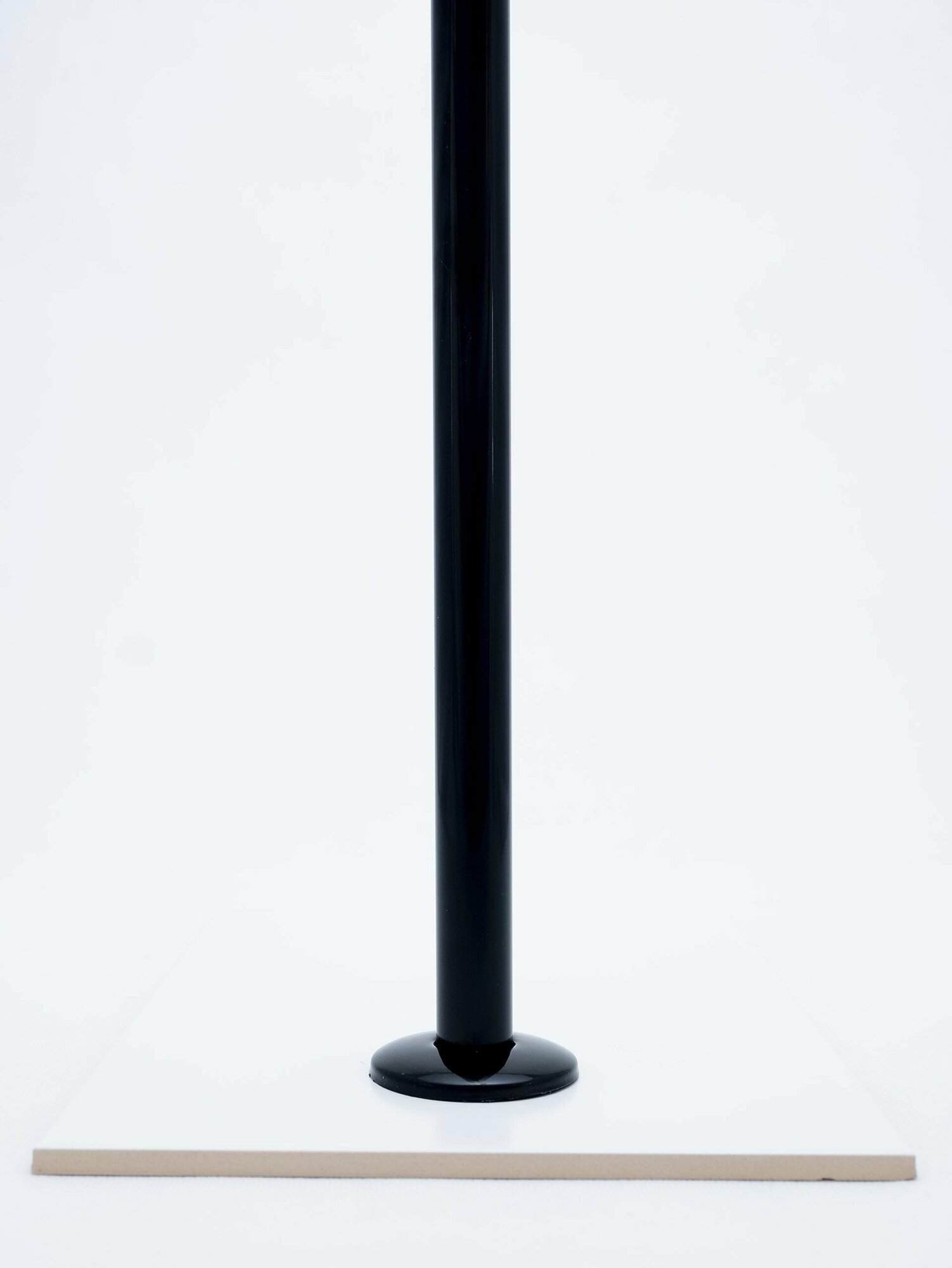 Карниз для ванной 180см (Штанга 20мм) Прямой Усиленный, крепление 6см, цельнометаллический из нержавейки черного цвета