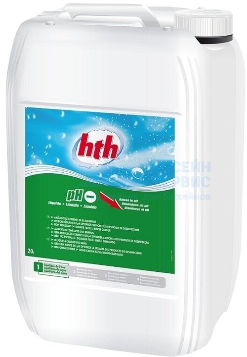 Жидкость рH-минус HTH, 28 кг, цена - за 1 шт