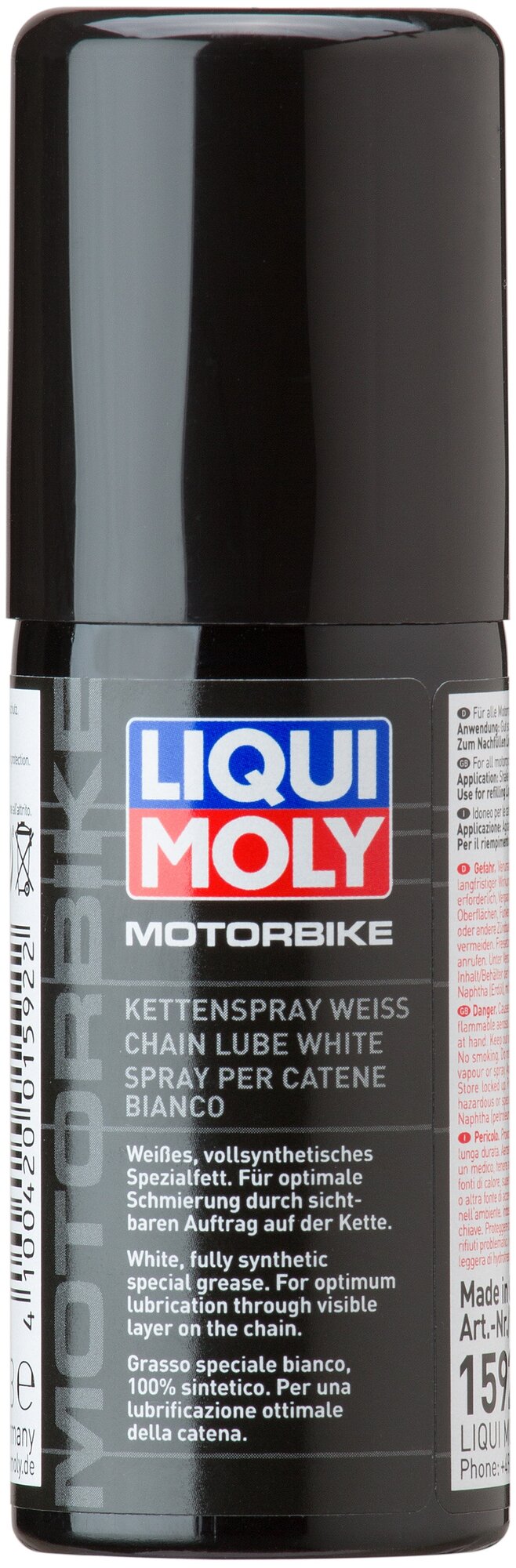 Белая цепная смазка для мотоциклов Motorbike Kettenspray weiss 005л