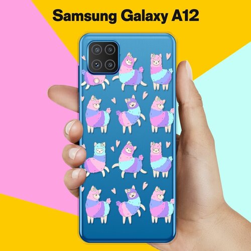 Силиконовый чехол Цветные ламы на Samsung Galaxy A12