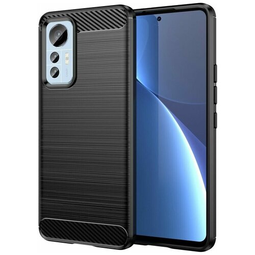 Чехол-накладка Carbon Fibre для Xiaomi 12 Lite (черный)