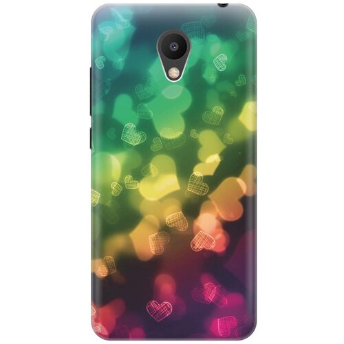 фото Re:pa накладка transparent для meizu m6 с принтом "сердечки"