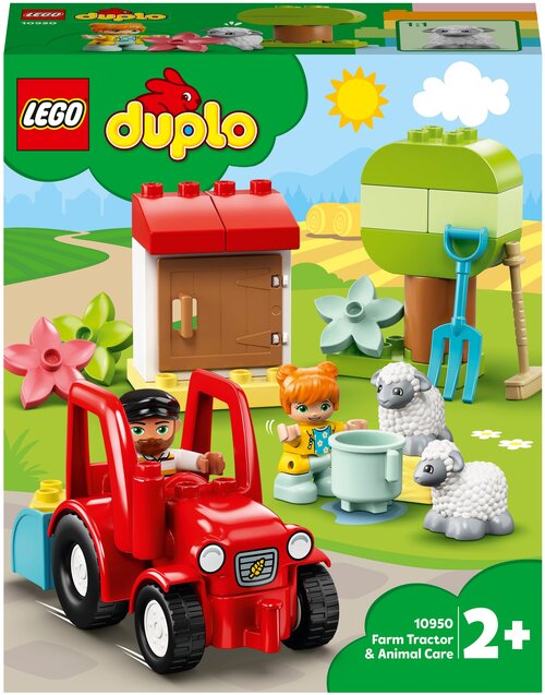 Конструктор LEGO DUPLO Town 10950 Фермерский трактор и животные, 27 дет.