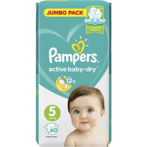 Подгузники Pampers Active Baby-Dry Junior 11-16 кг 60 шт.