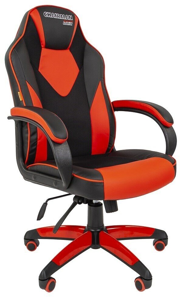 Кресло компьютерное Chairman game 17 черный, красный