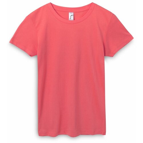 Футболка Sol's, размер S, розовый женская футболка розовая бабочка s темно синий