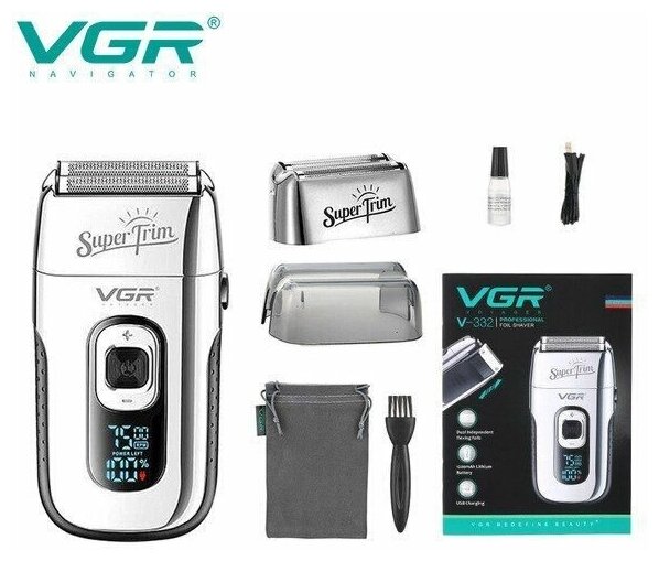 VGR V332 Профессиональная Бритва шейвер для бороды - фотография № 9