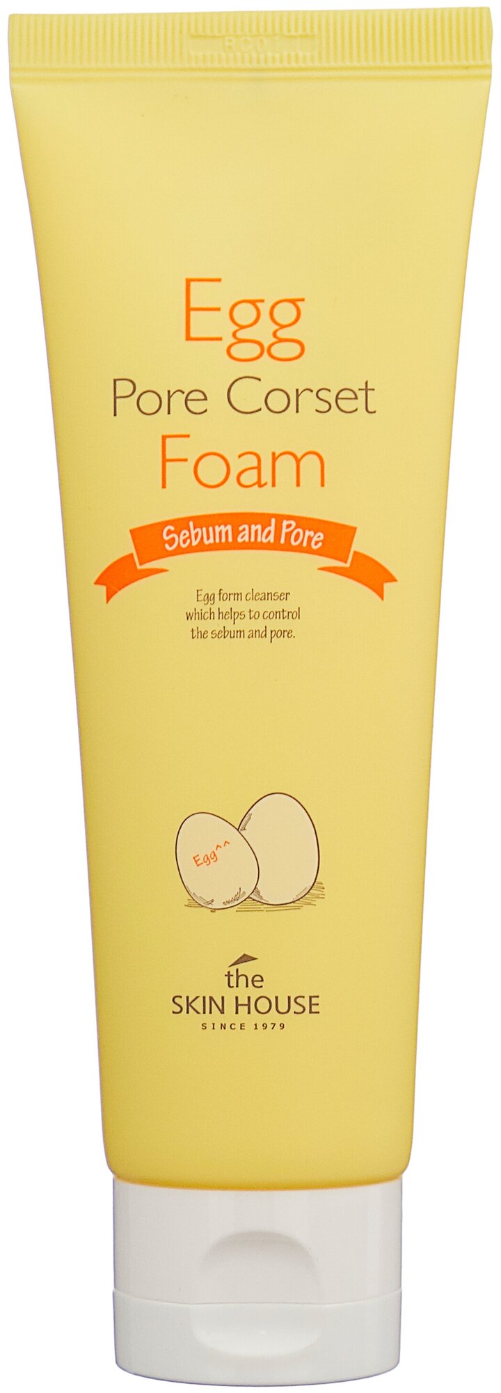 Пенка с яичным экстрактом для очищения и сужения пор THE SKIN HOUSE Egg Pore Corset Foam 120ml