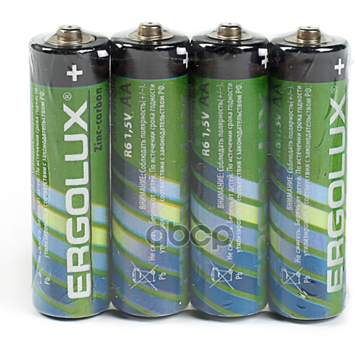 батарейка ergolux aa 40 шт Батарейка Солевая Ergolux R6sr4 Aa 1,5v Упаковка 4 Шт. R6sr4 ERGOLUX арт. R6SR4