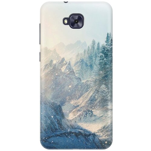 фото Cиликоновый чехол на asus zenfone 4 selfie (zd553kl) / асус зенфон 4 селфи с принтом "снежные горы и лес" gosso